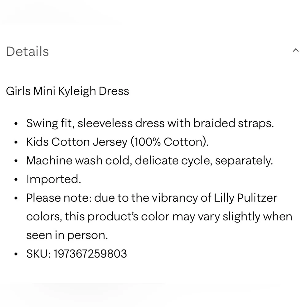 NWT Lilly Pulitzer Girls Mini Kyleigh Dress - Multi Elephant Splash XS
